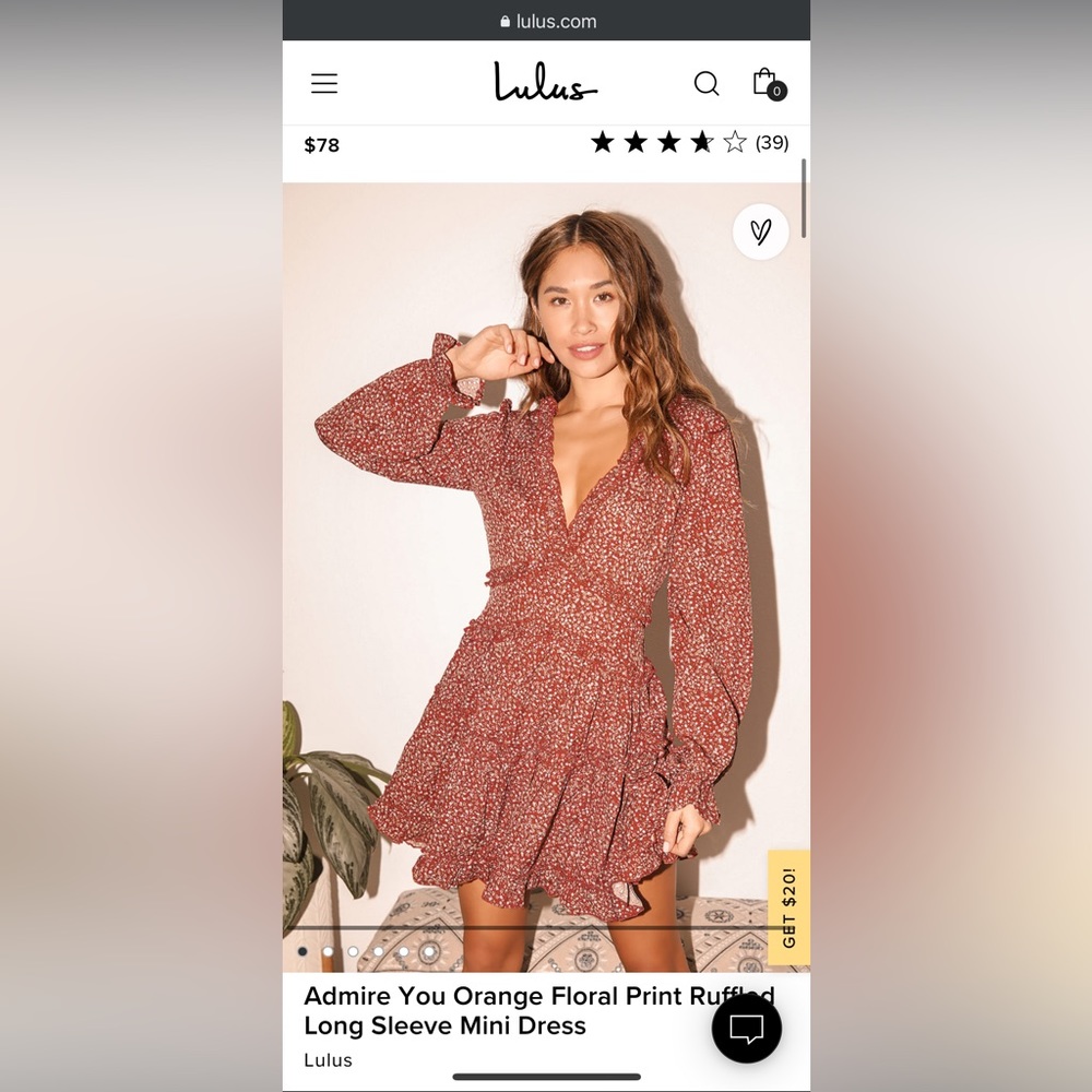 Lulu’s Adore You Oranges Floral Dress